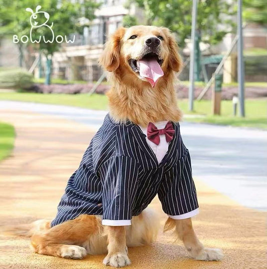 FancyGentle Groom Dog Tuxedo Suit with Bow Tie